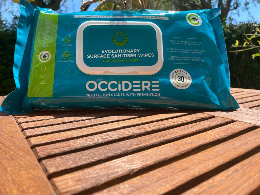 Occidere surface sanitiser wipes
